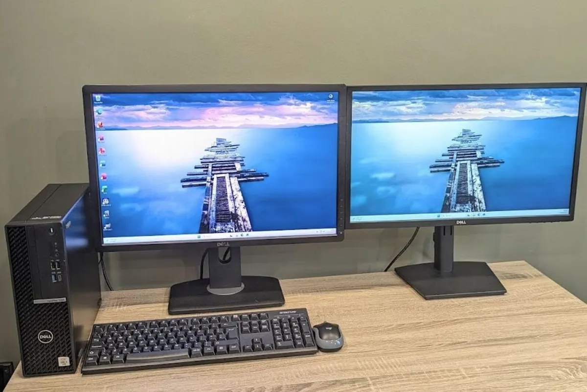 10th Gen i5 Win 11 Dell PC & 24" LCD Office Wifi - Image 1