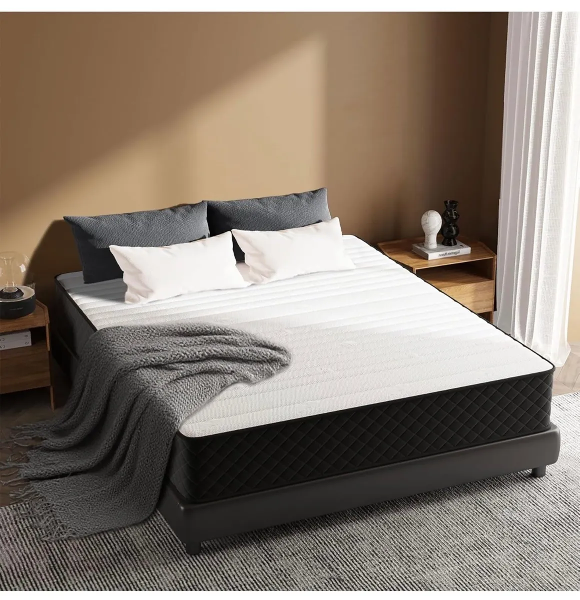Extra Firm Single Mattress 10 Inch, 7-Zone Hybrid - Image 1