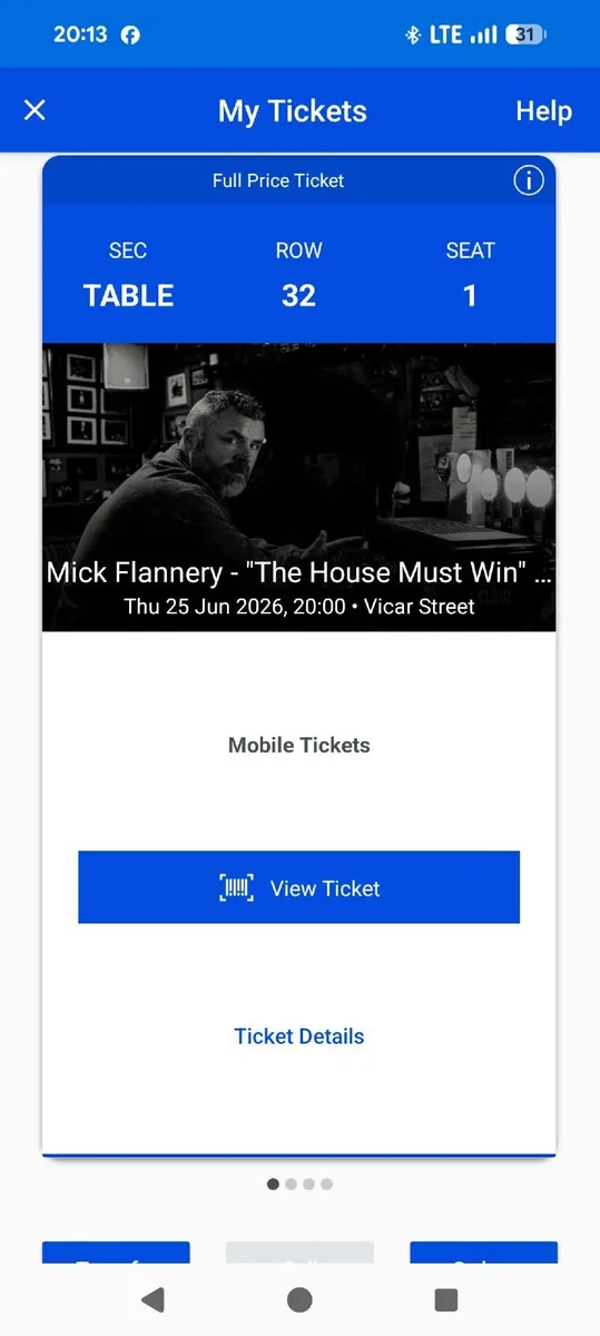 Mick Flannery Vicar St Concert Tickets - Image 1