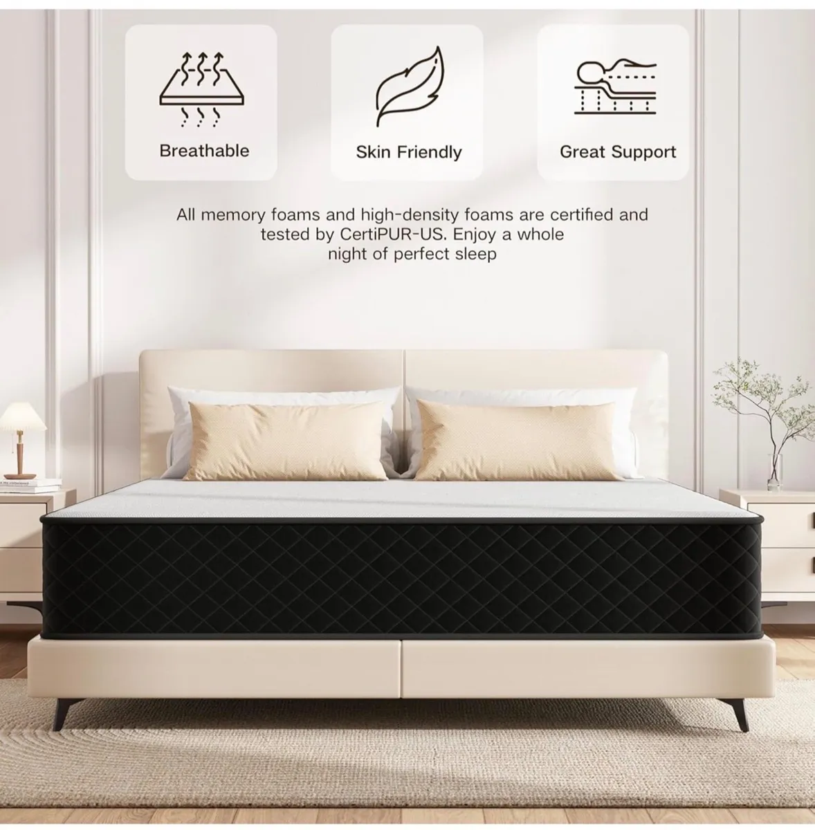 Hybrid Firm King Size Mattresses 5FT for Back Pain - Image 1