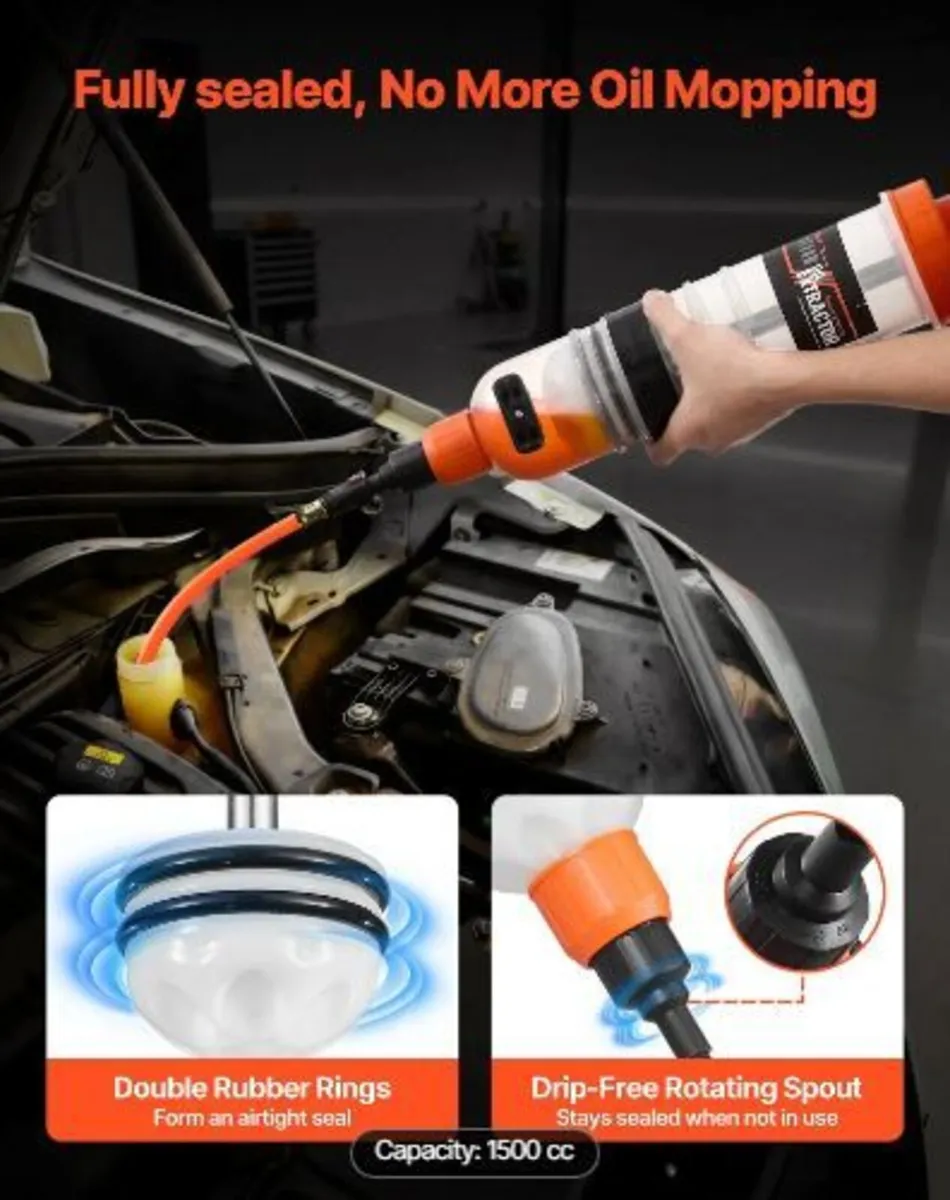1.5 L Fluid Extractor, Manual Automotive Fluid Pum - Image 1
