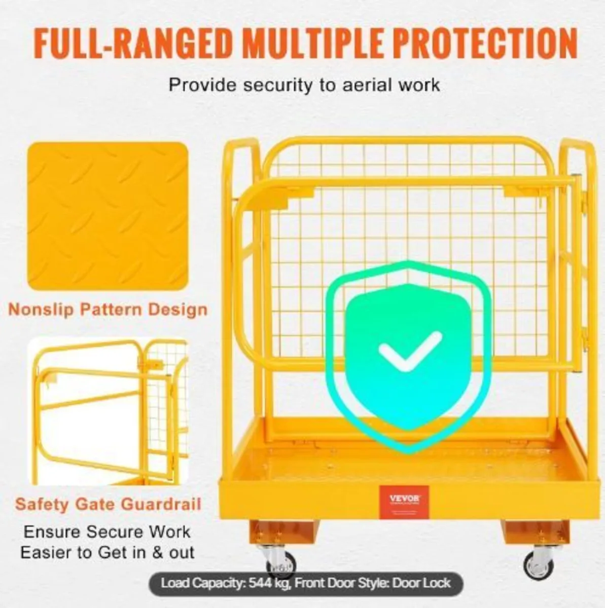 Forklift Safety Cage, 544.3 kg Load Capacity - Image 2