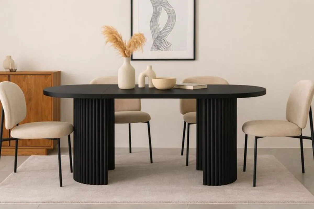 Extendable Dining Table up to 180 metal base - Image 3