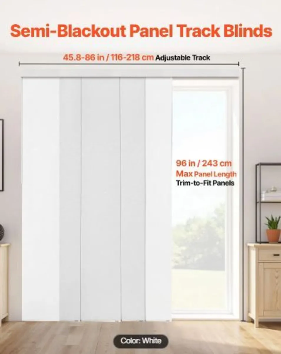 Panel Track Blinds, Extendable Track - Image 1