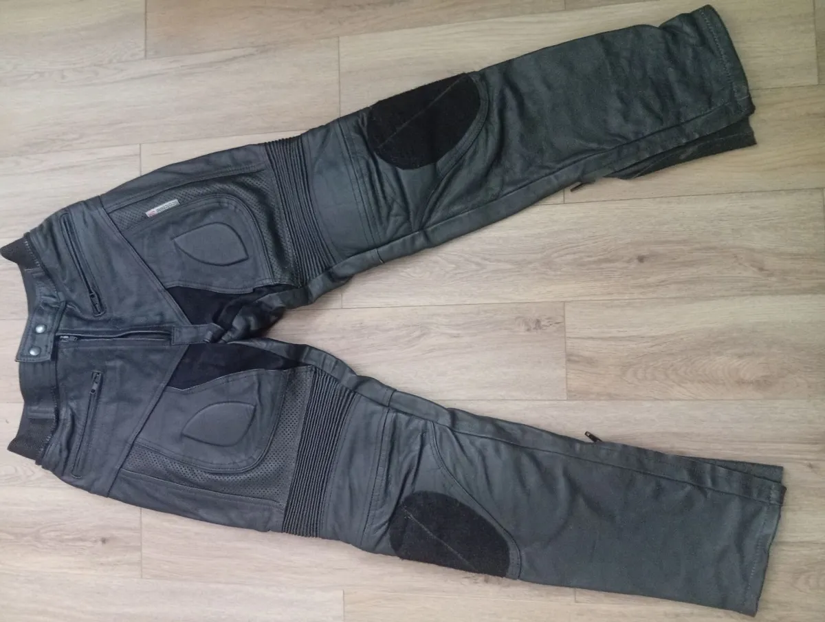 New Genuine Leather Motorcycle Trousers Pants - Image 1