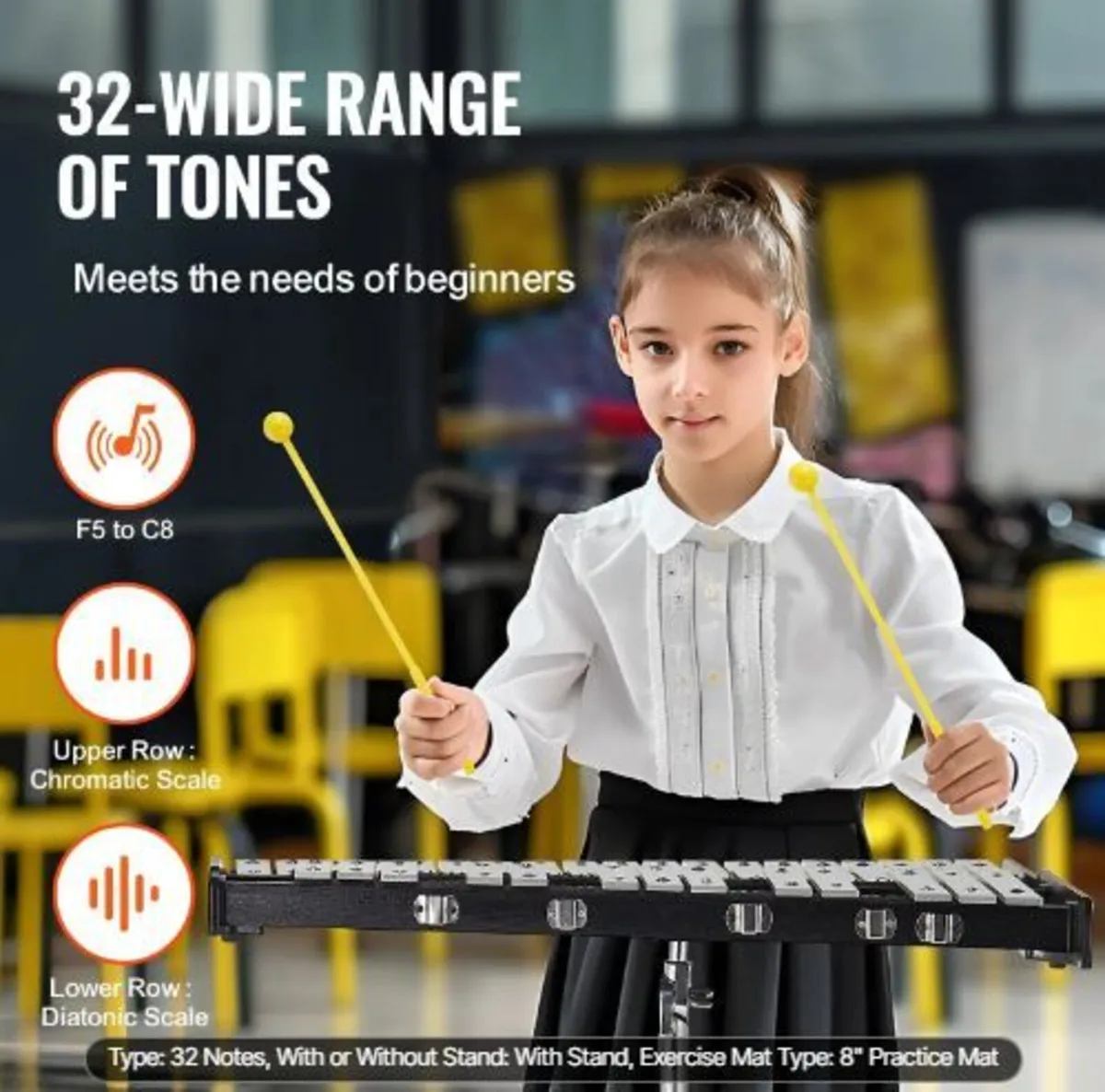 32 Note Glockenspiel Xylophone Bell Kit - Image 3