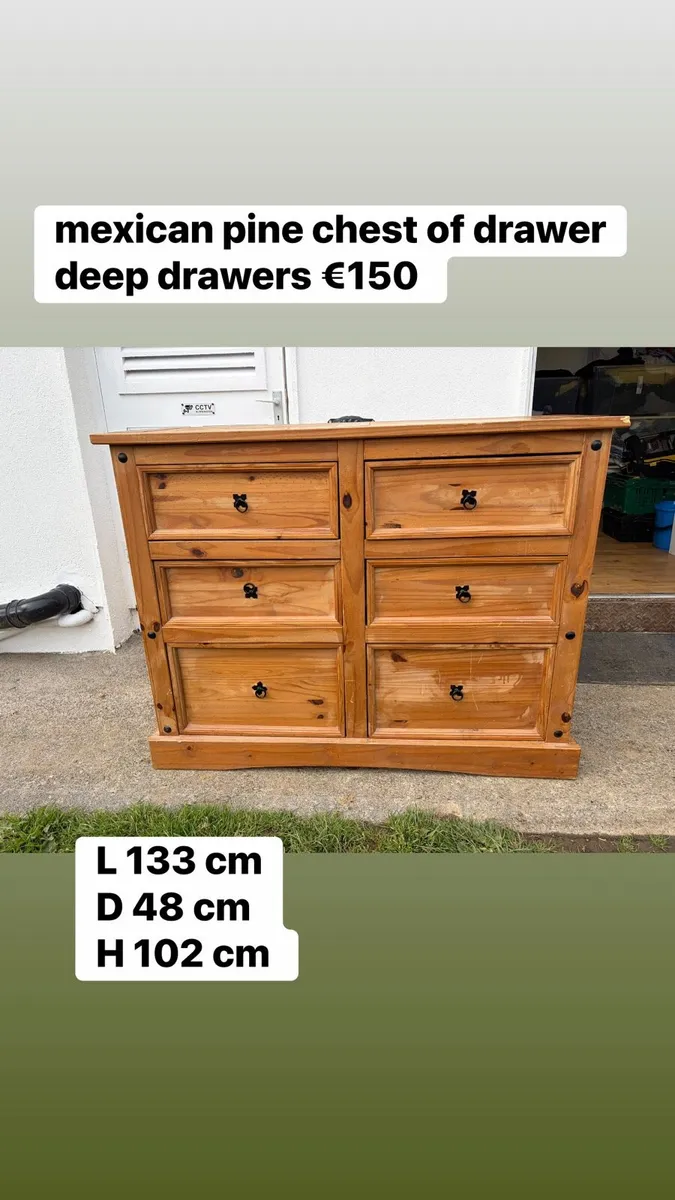 mexican pine chest of drawers - Image 1