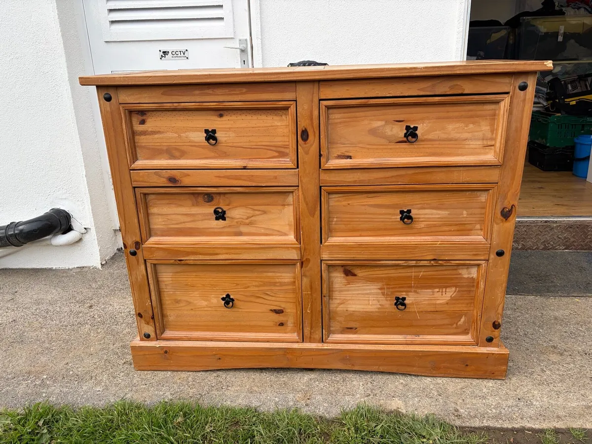mexican pine chest of drawers - Image 3