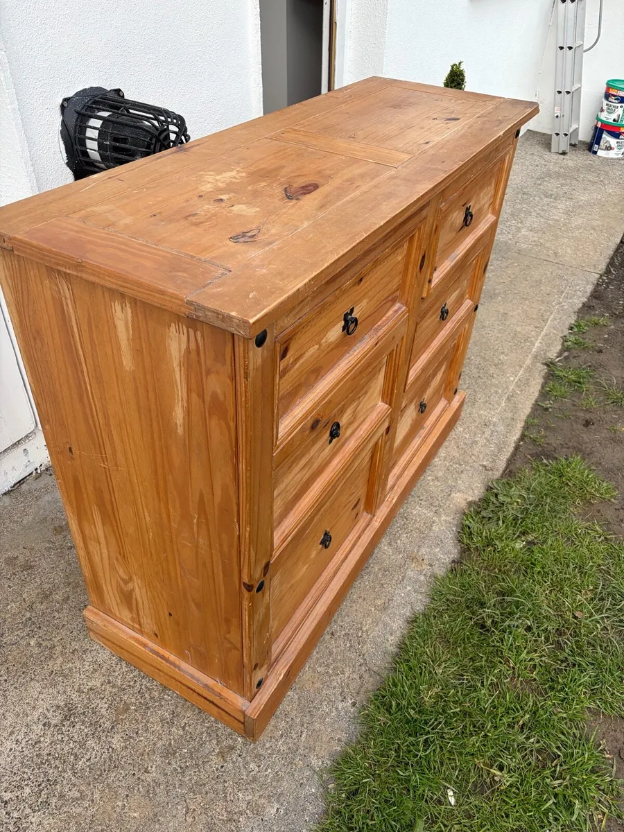 mexican pine chest of drawers - Image 4