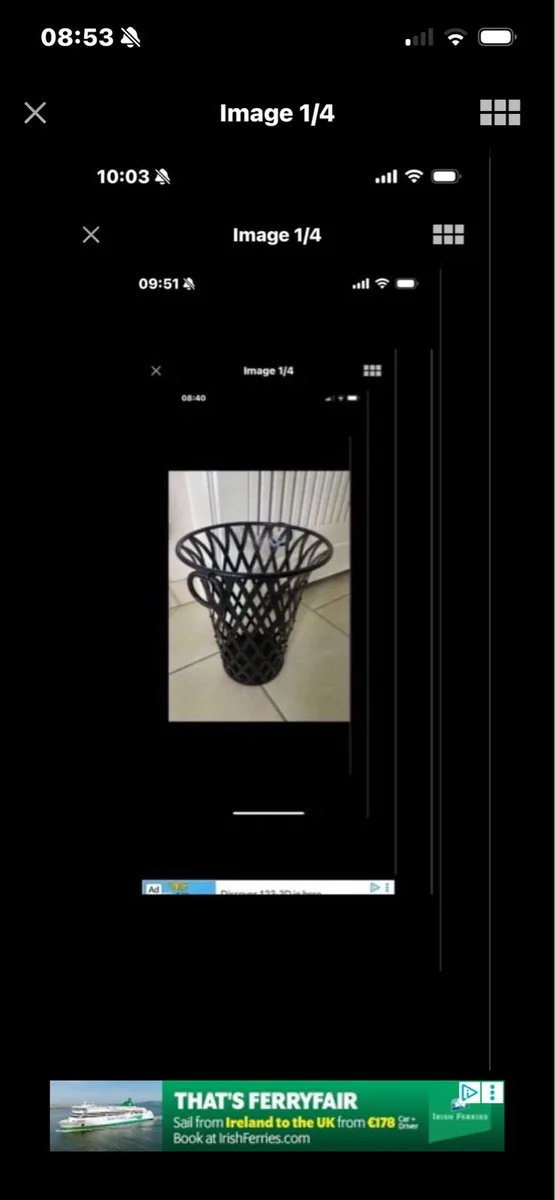 Metal Waste Basket - Image 1