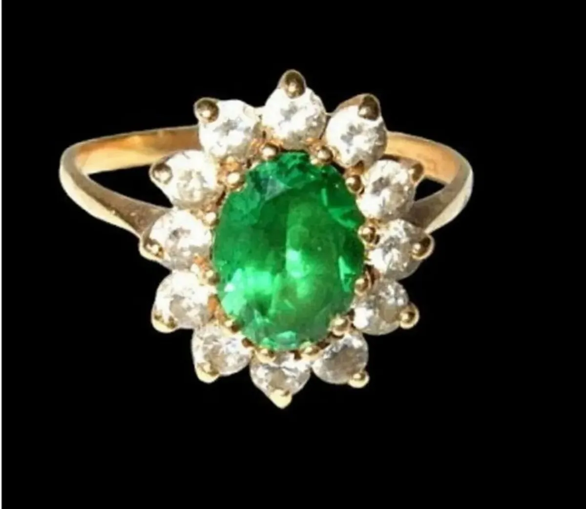 Vintage Hallmarked 14ct Gold Cluster - Image 1