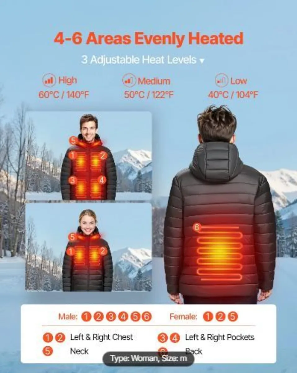 Heated Jacket for Women with 7.4V Battery - Image 4