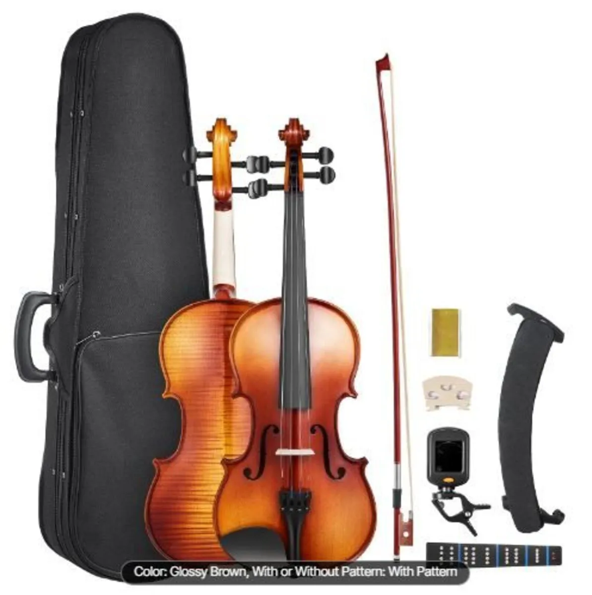 Violin 4/4 355mm Size Fiddle Set Solidwood - Image 1