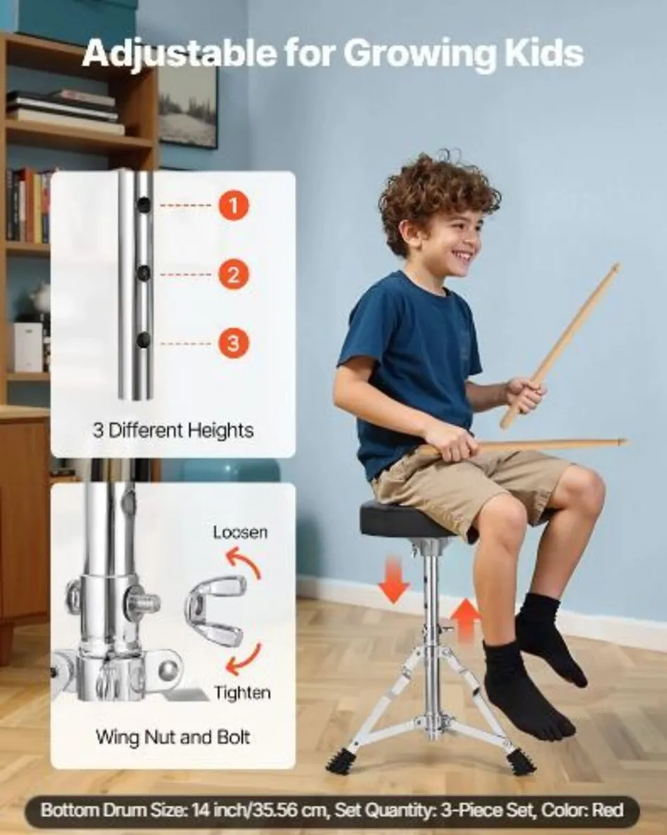 Kids Drum Set, 3-Piece 14 in / 355.6 mm - Image 3