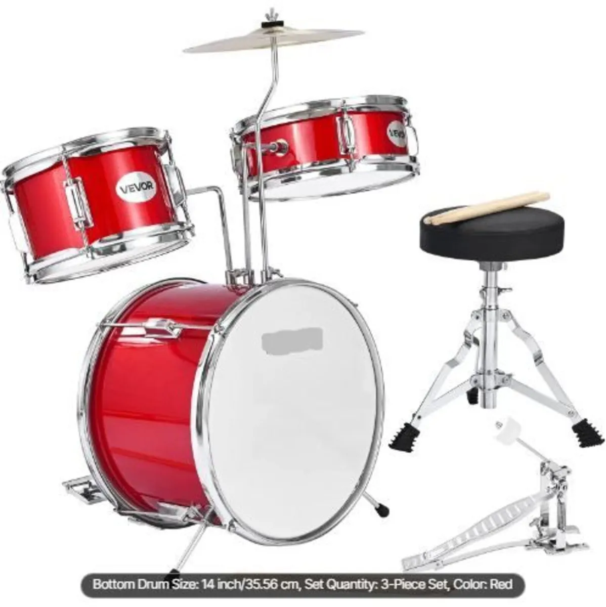 Kids Drum Set, 3-Piece 14 in / 355.6 mm - Image 4