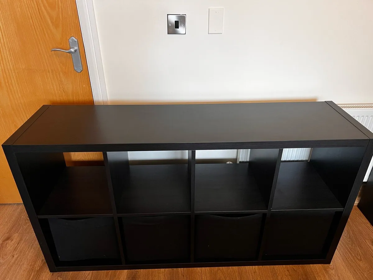 Shelving unit, black-brown, - Image 1