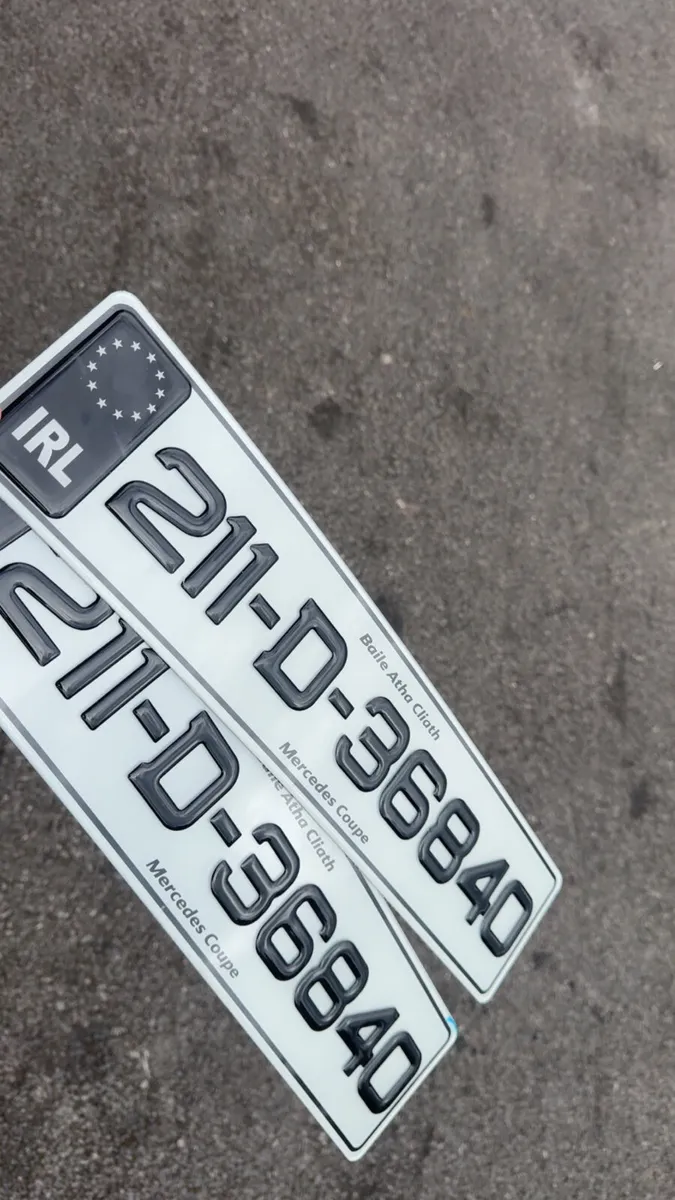 German jap metal pressed gel number plates - Image 3