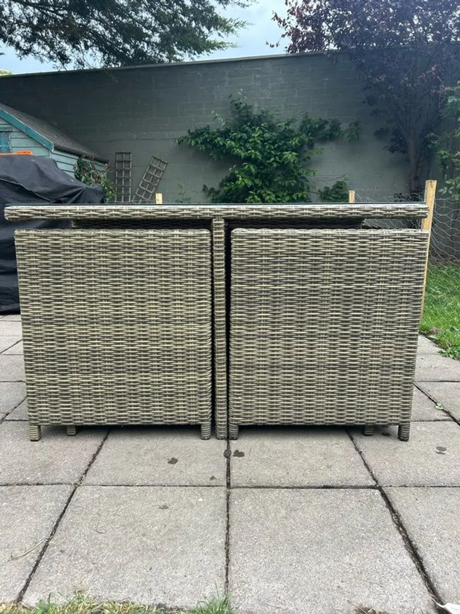 Rathwood Rattan 4 seater cube seat - Image 3