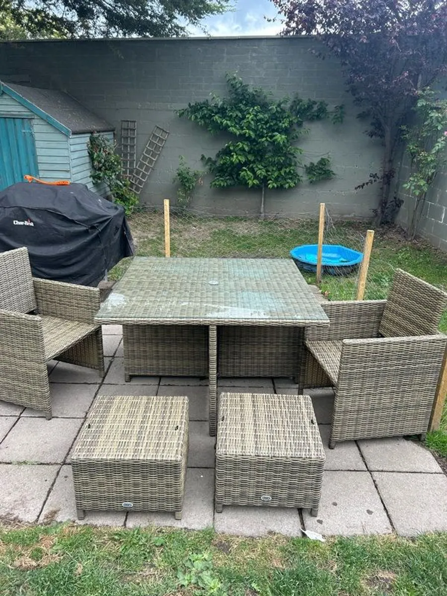 Rathwood Rattan 4 seater cube seat - Image 4