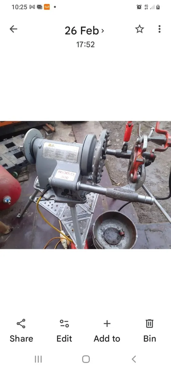 RIDGID 300 THREADING MACHINE - Image 3