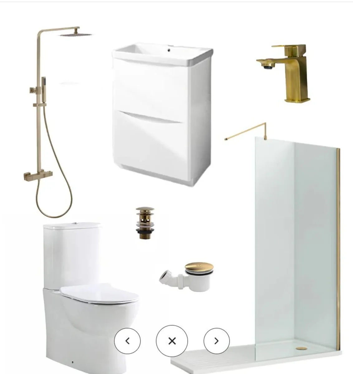 Walk In Shower--- Brushed Brass - Image 1