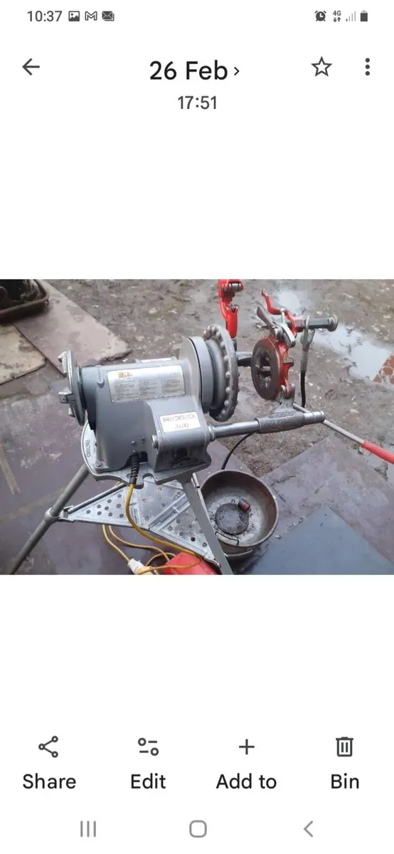 RIDGID 300 THREADING MACHINE - Image 1