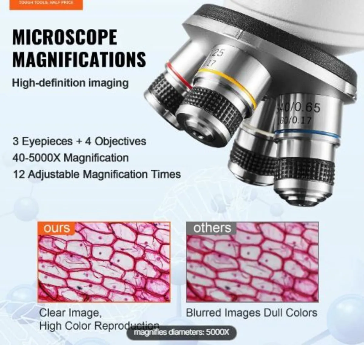 Compound Trinocular Microscope 40X-2500 - Image 3
