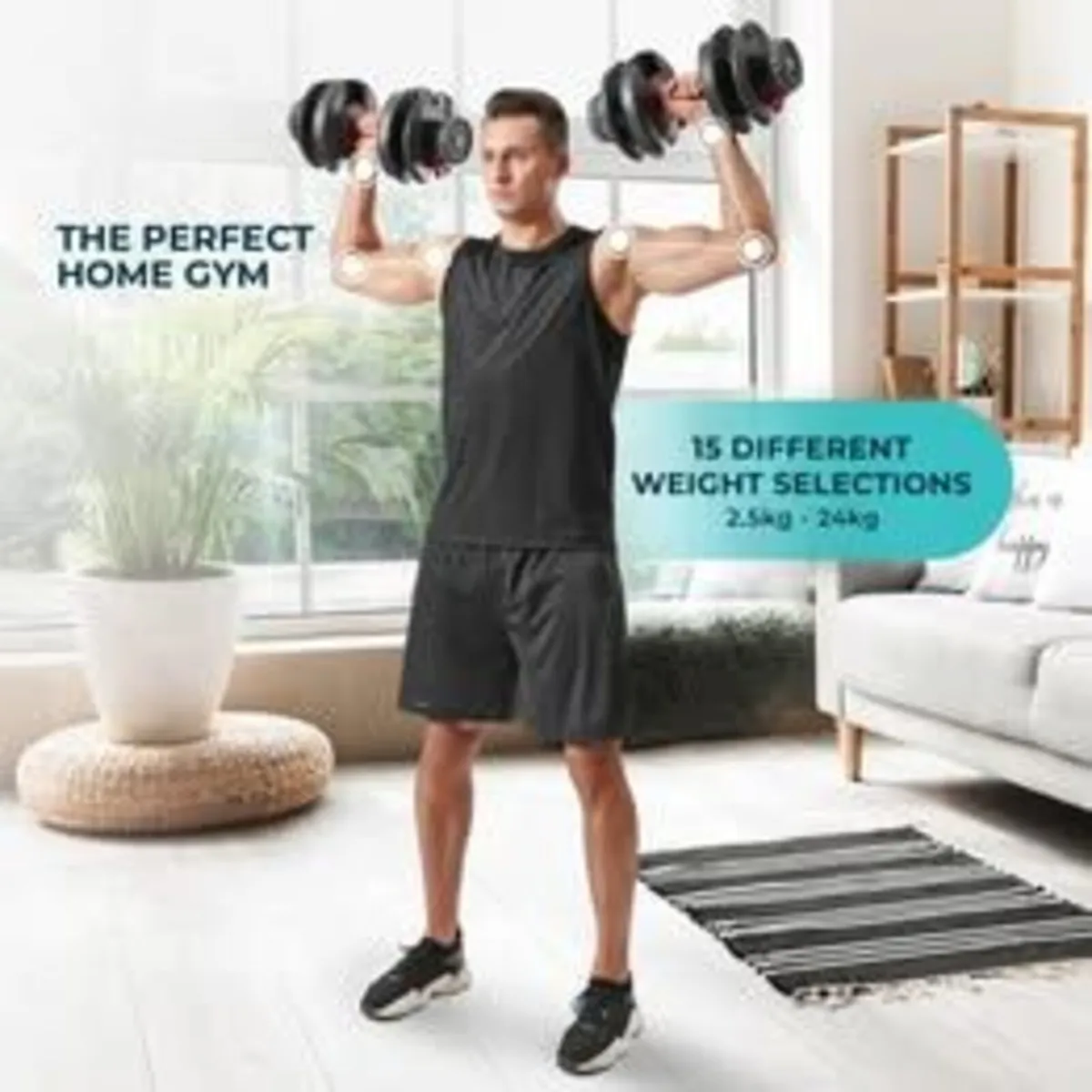 RPM Adjustable Dumbell Set 24Kg - Image 3