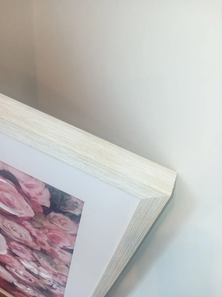 Floral Pink Canvas Wall Art - Framed - Image 2