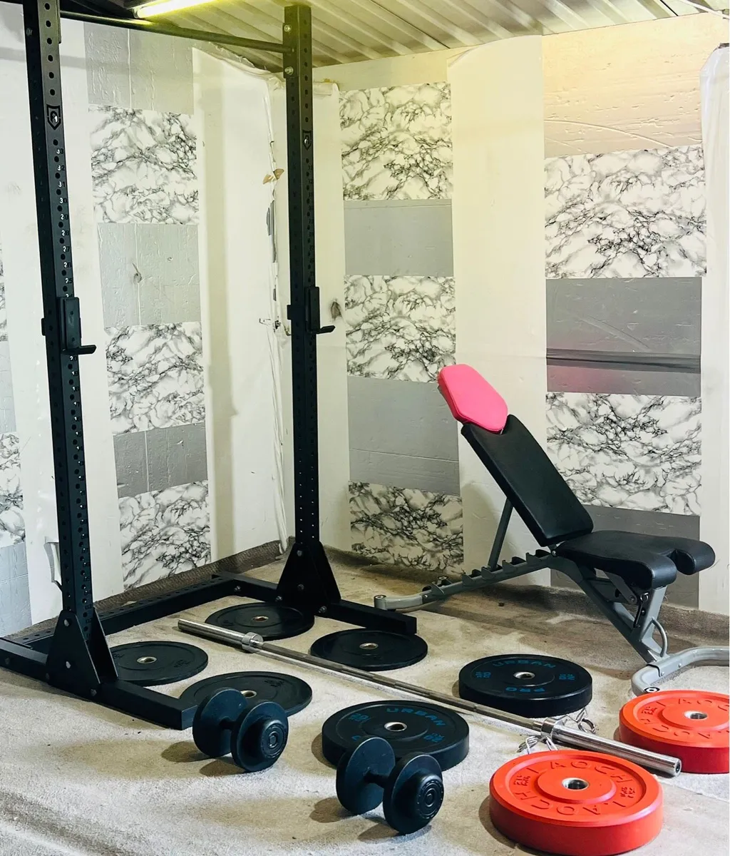 TOP QUALITY RACK WEIGHTS BENCH BARBELL DUMBBELLS - Image 3
