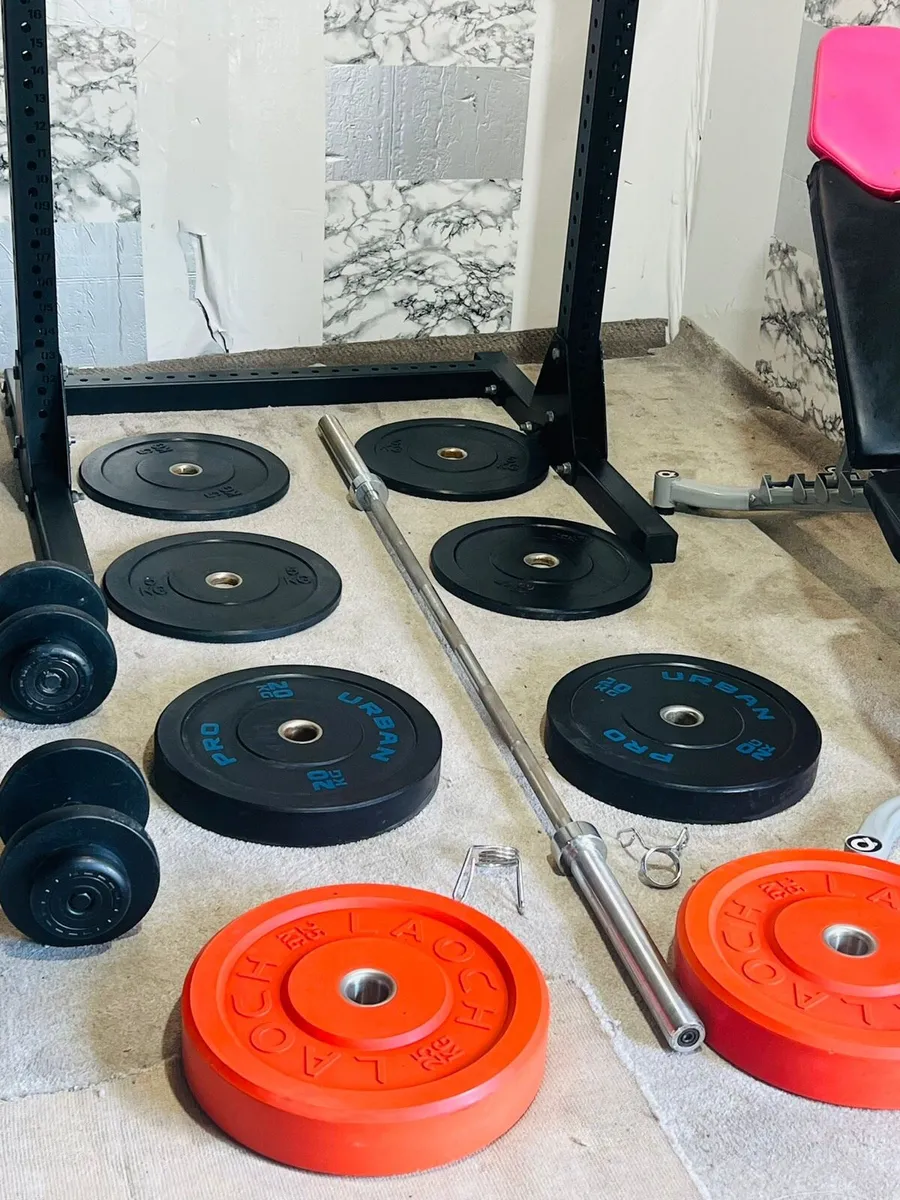TOP QUALITY RACK WEIGHTS BENCH BARBELL DUMBBELLS - Image 4