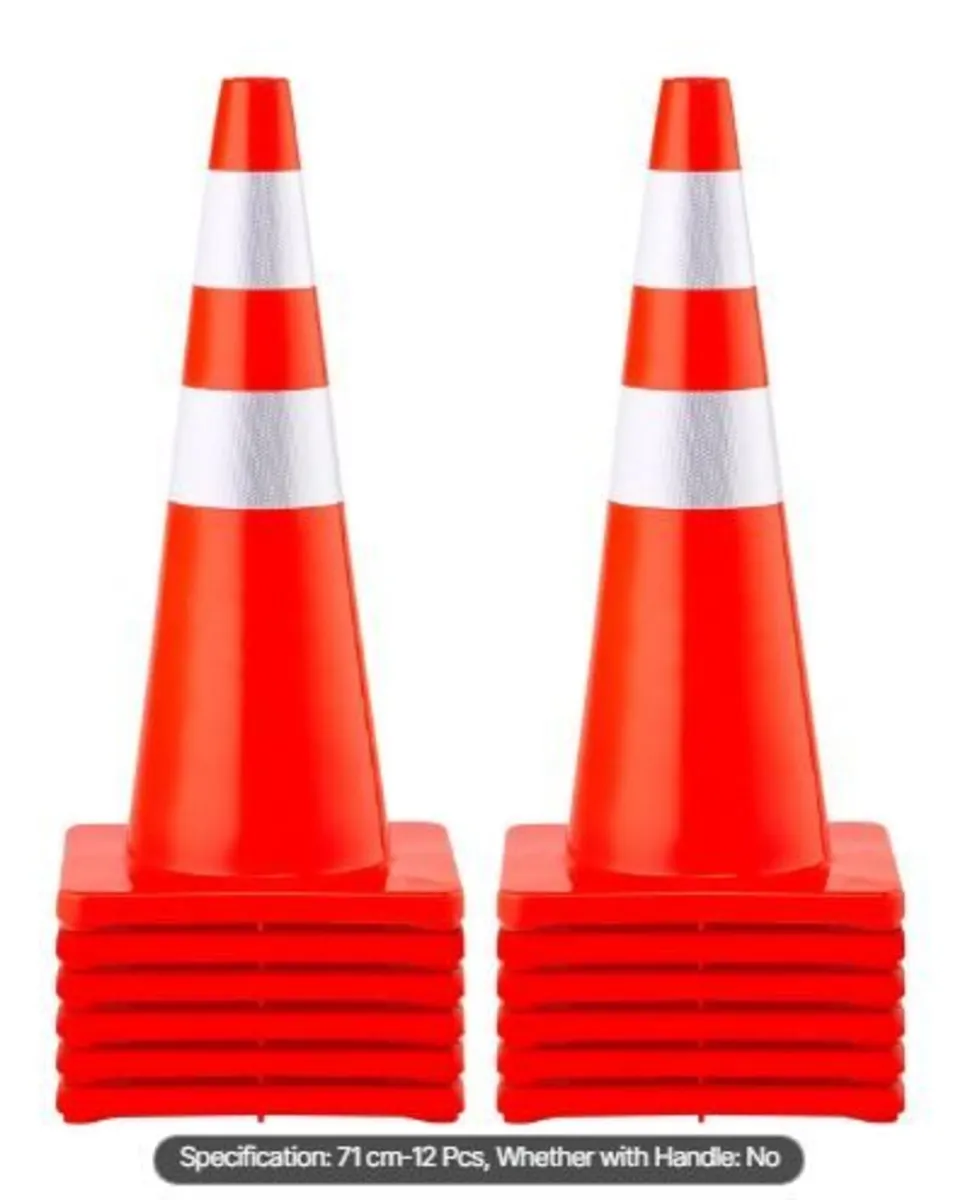 Safety Cones, 28 in/73 cm Height, 12 PCS - Image 3