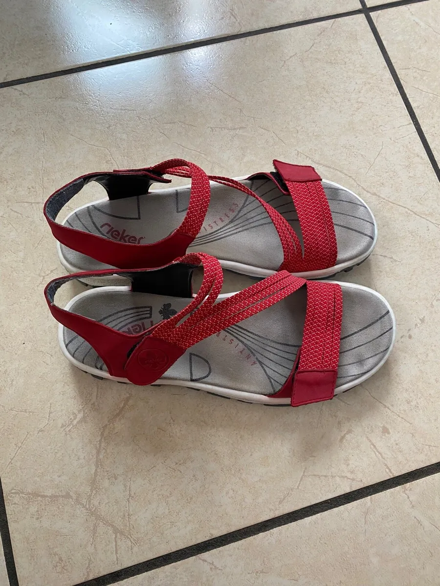 Rieker Antistress sandals, Red, Size 41 - exce - Image 2