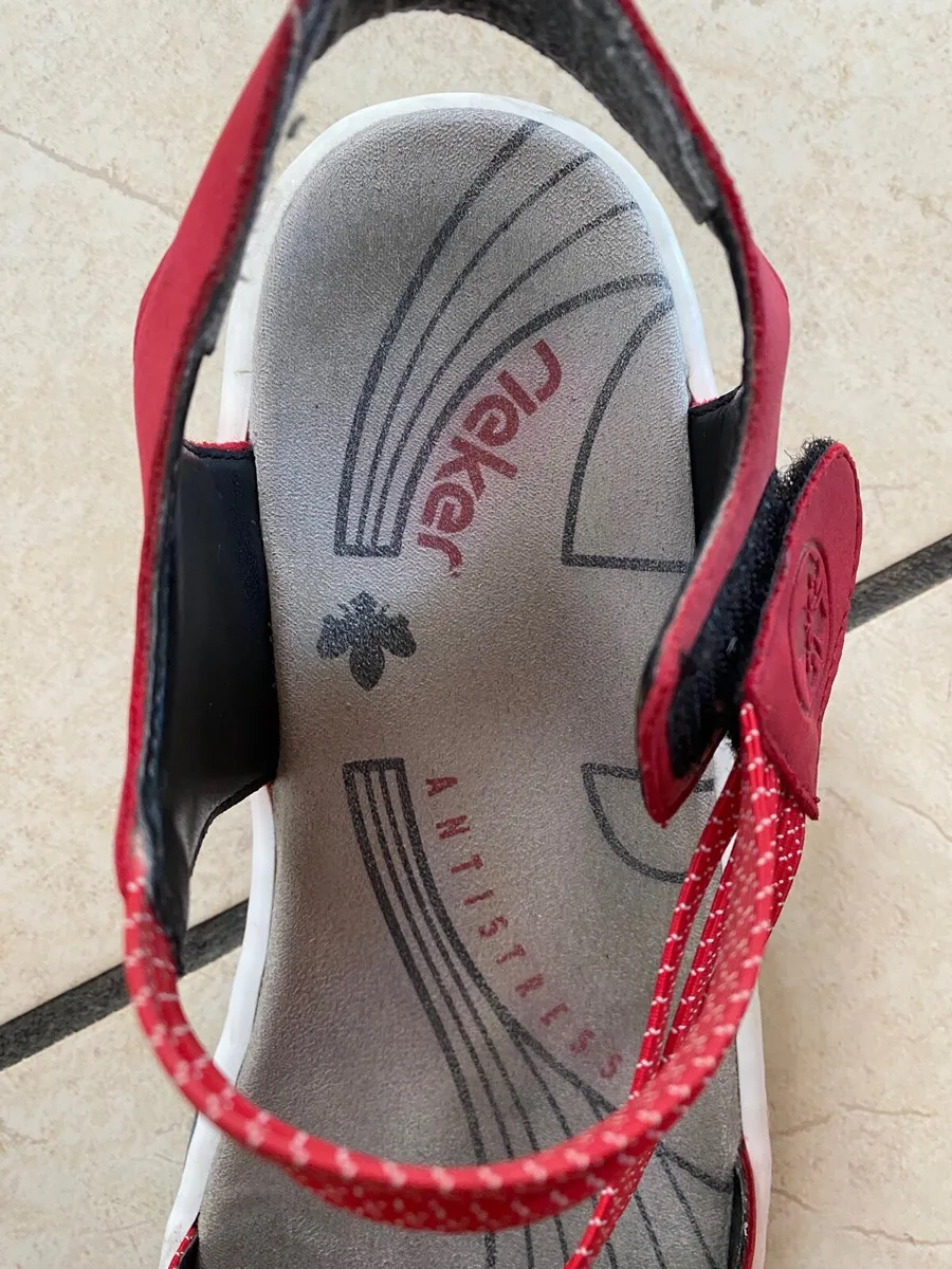 Rieker Antistress sandals, Red, Size 41 - exce - Image 4