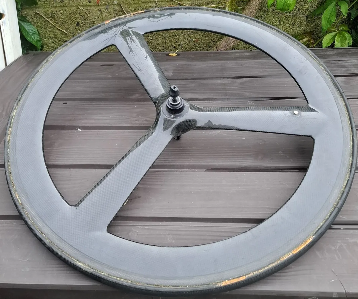 Bicycle Wheel Front 700C 3 Spoke TT Tubular - Image 1