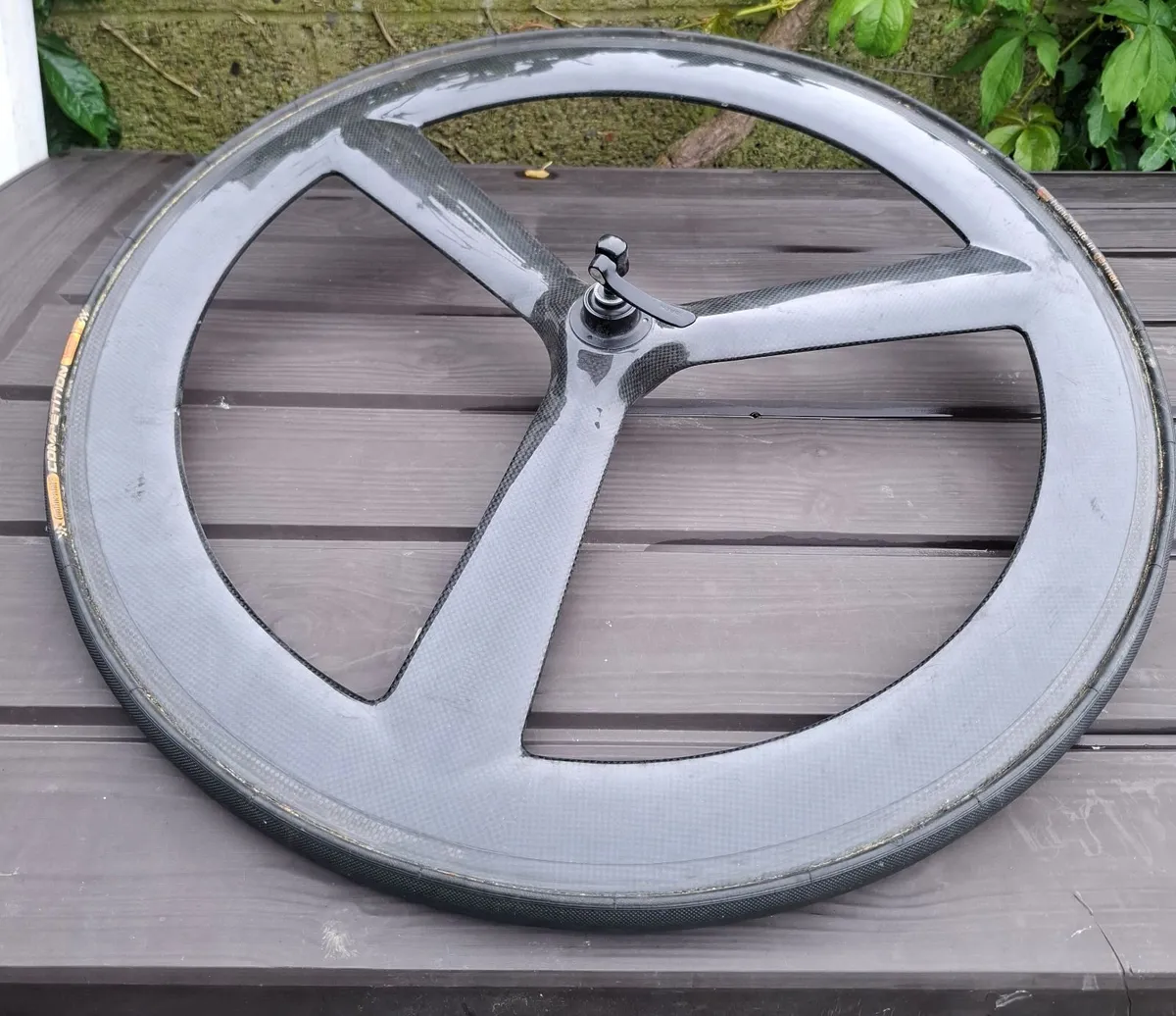 Bicycle Wheel Front 700C 3 Spoke TT Tubular - Image 2