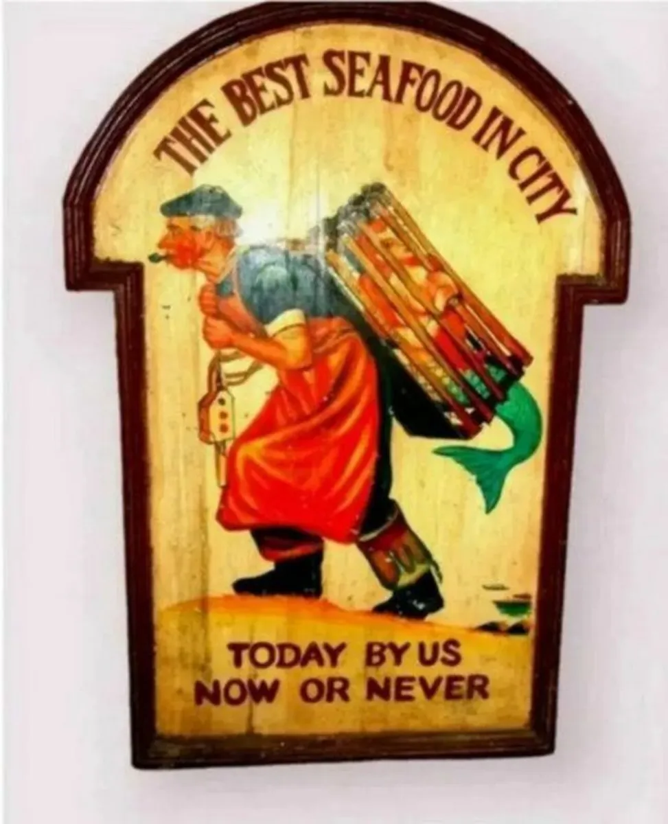 Large Vintage Wooden Sign - Image 2