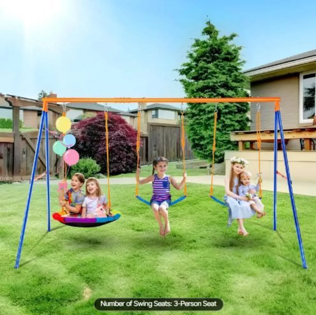 Swing Sets for Backyard, 600lbs Load Capacity - Image 1