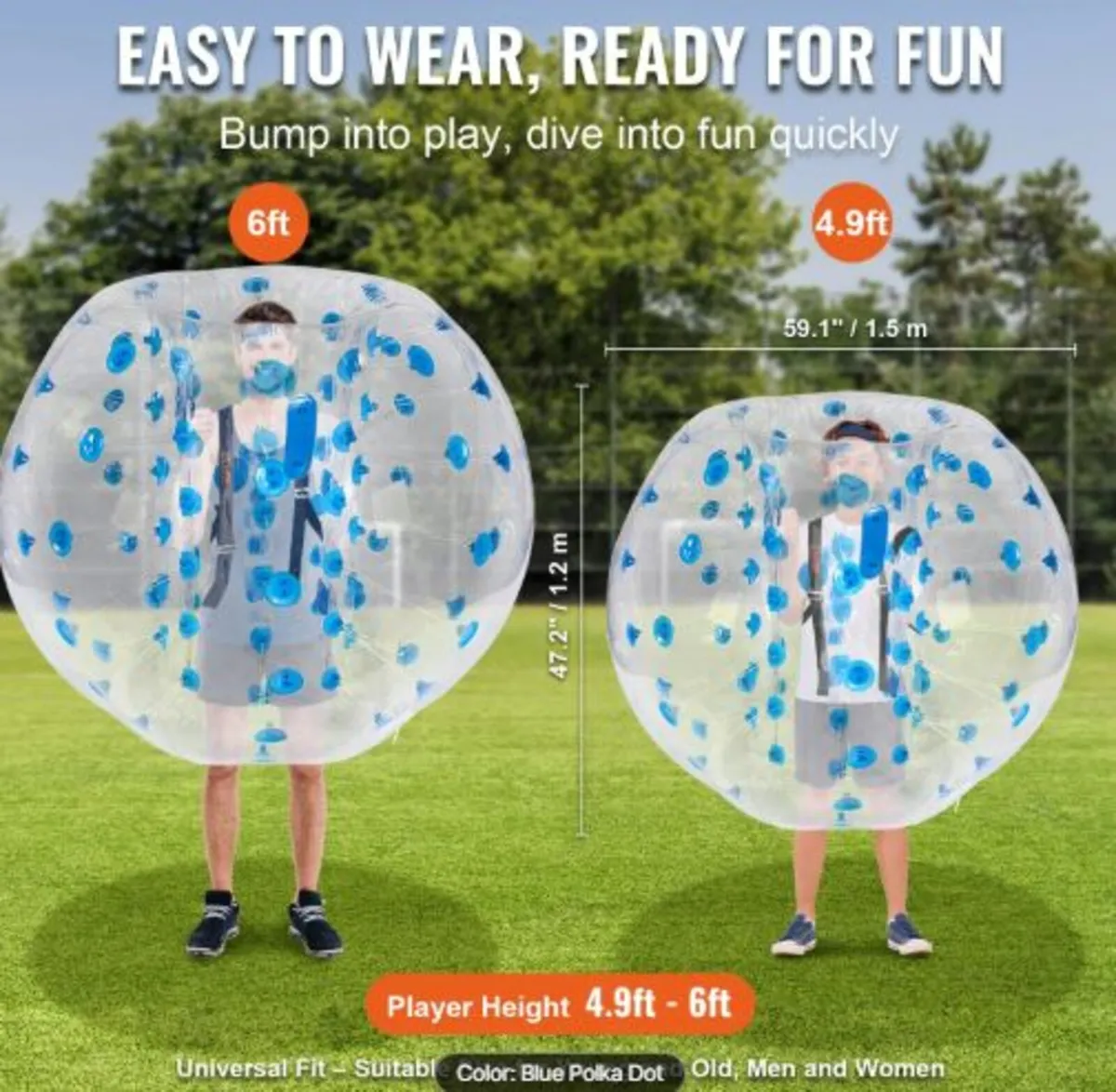 Inflatable Bumper Ball 1-Pack, 5FT/1.5M Body Sumo - Image 2