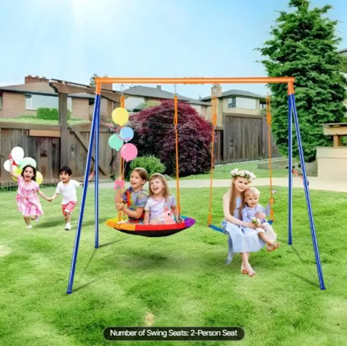 Swing Sets for Backyard, 440lbs Load Capacity - Image 1