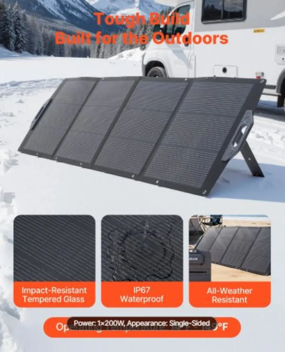 200W Foldable Solar Panel, 24% High-Efficiency - Image 3