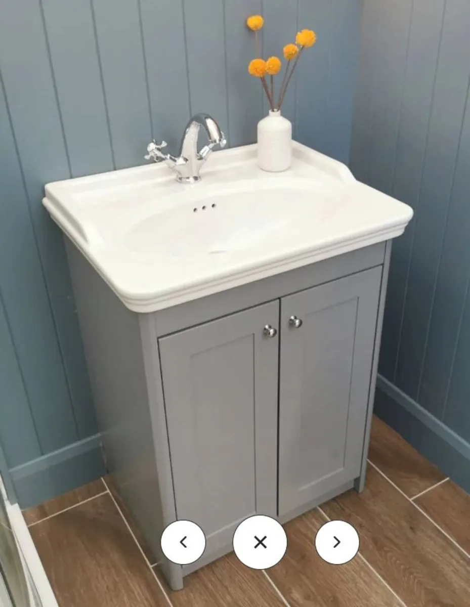 Traditional Stone Grey FloorStanding Vanity Bundle - Image 1