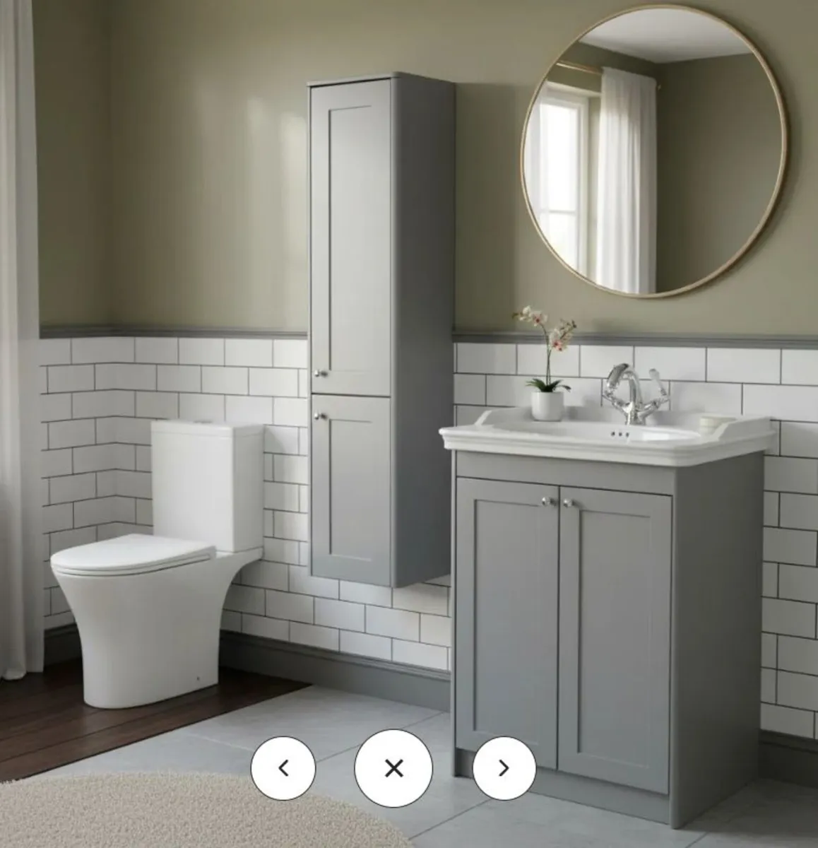 Traditional Stone Grey FloorStanding Vanity Bundle - Image 4