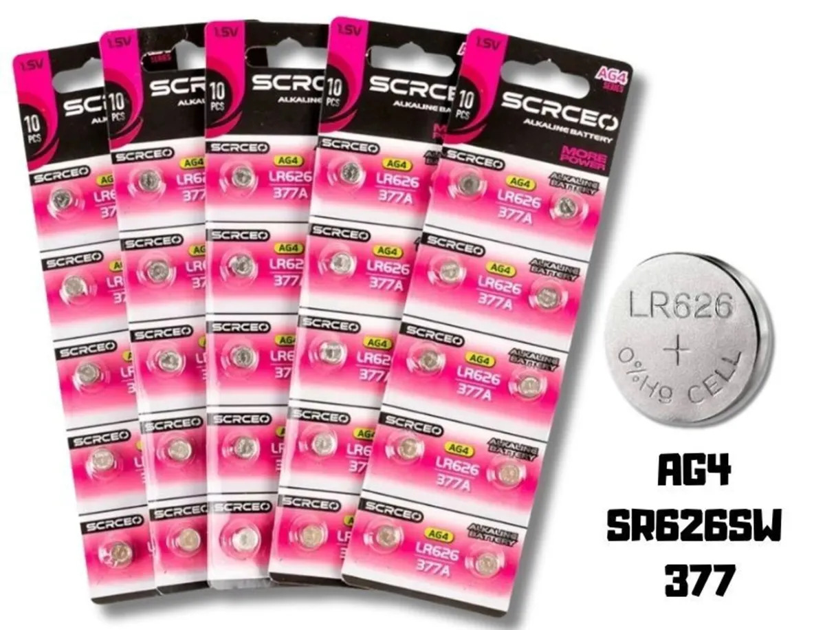 LR626 AG4 SR626SW 377 Alkaline Button Cell Batteri - Image 1