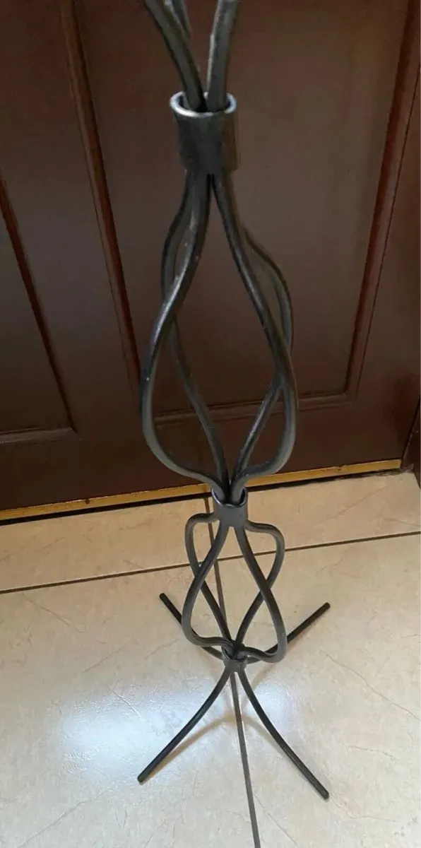 Beautiful Tall Sturdy Cast Iron Candle Holder - Image 2