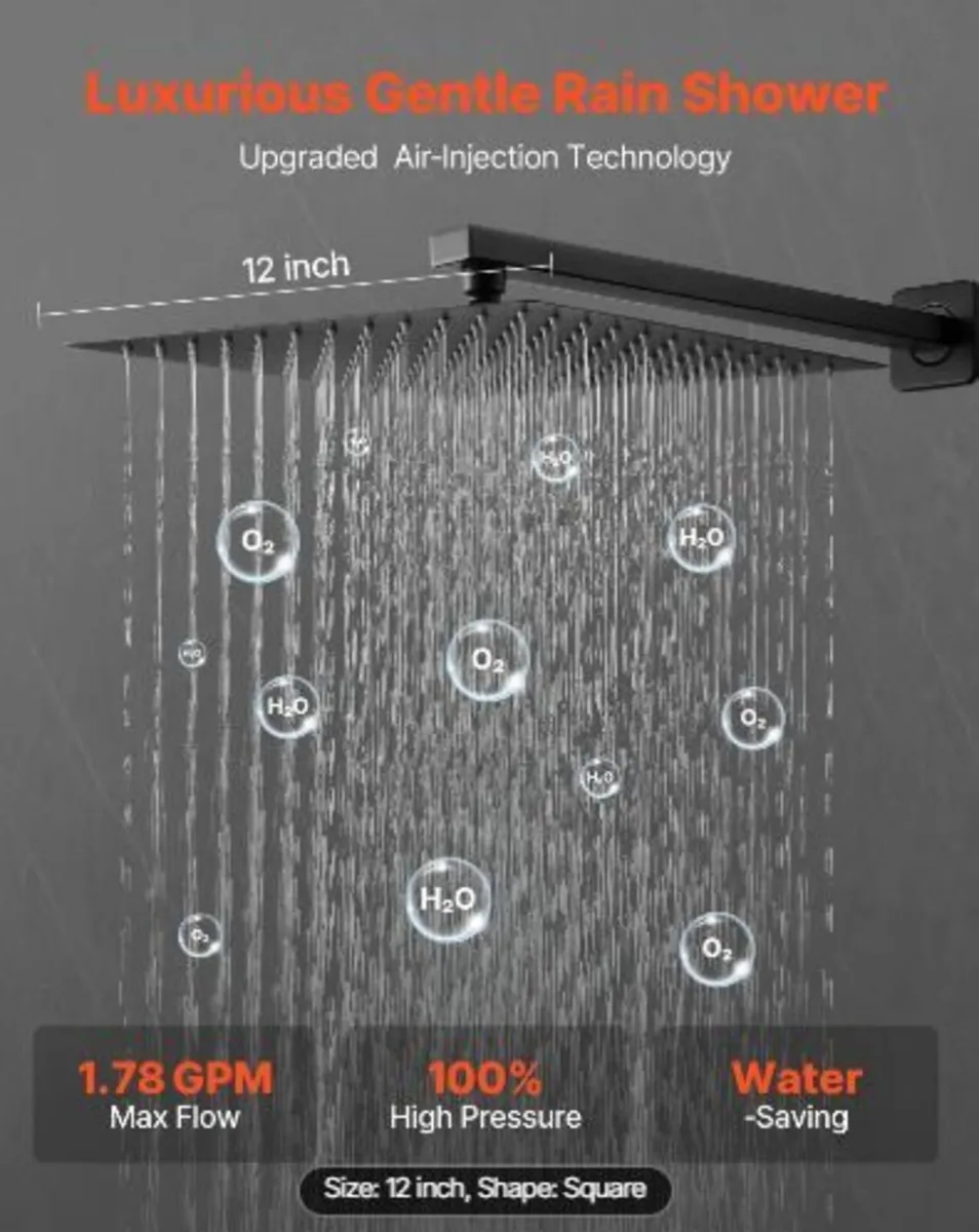 Shower Faucet Set, Rainfall Bathroom - Image 3