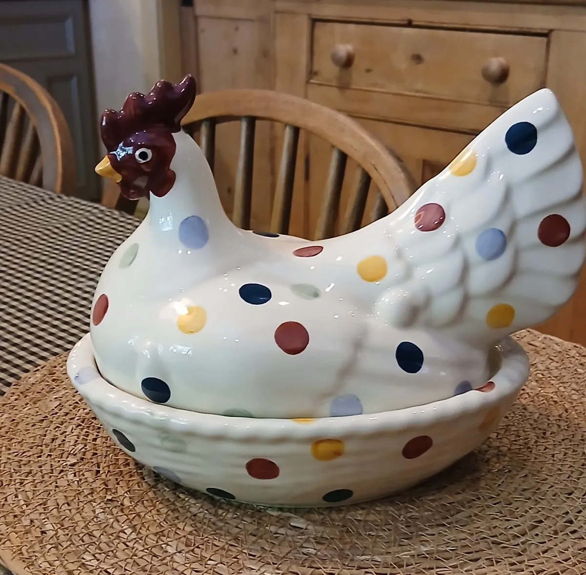 Pottery hen on nest Emma Bridgewater - Image 1