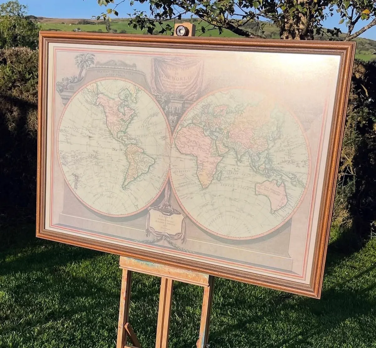 Vintage map of the world