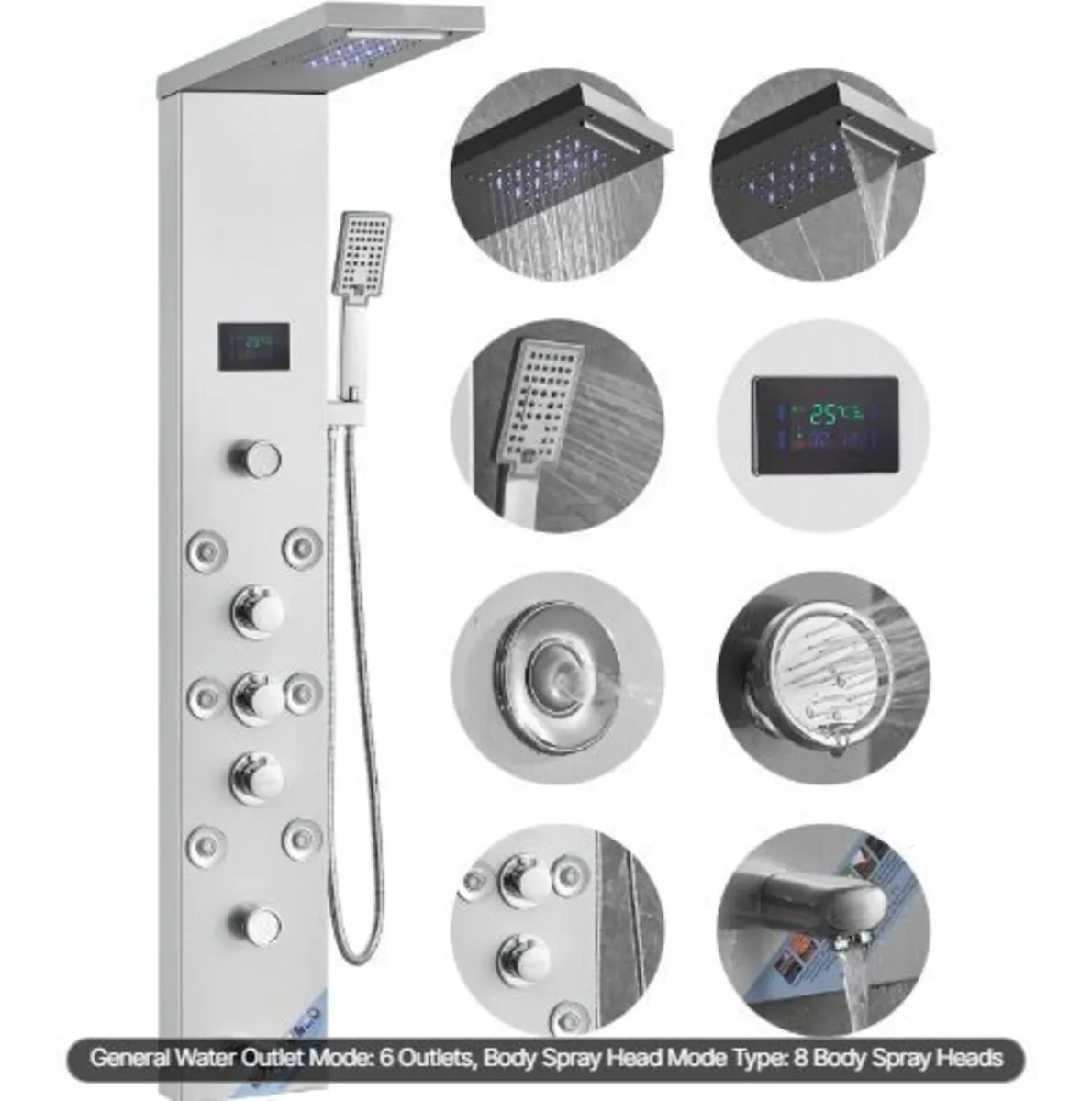 Shower Panel System, 6 Shower Modes - Image 2