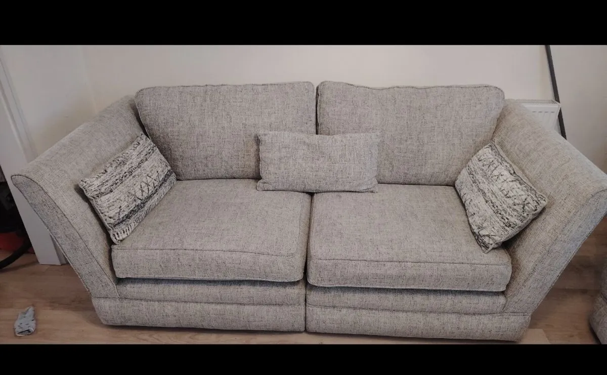 3 seater + 2 seater grey sofa suite - Image 2
